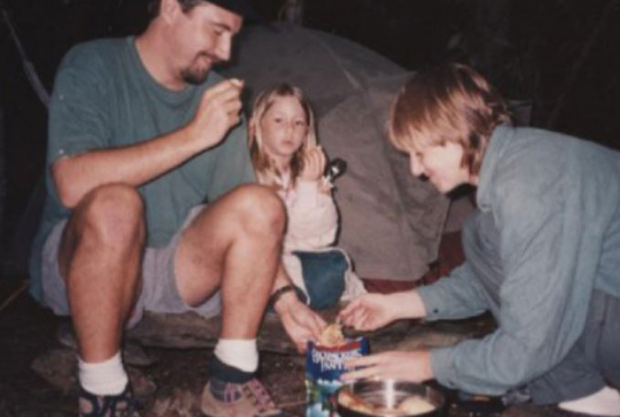 Owners, Erik and Vesna, camping with their daughter, Tara.