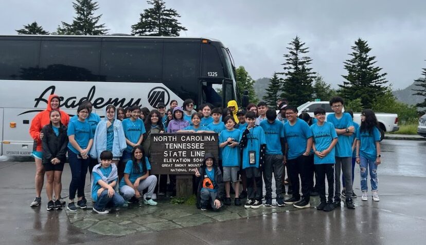CUA permitted bus and school group at Newfound Gap