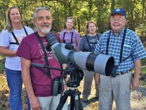 Keith Watson with group of birders.